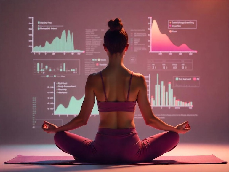 Imatge que il·lustra estudis científics i estadístiques sobre ioga