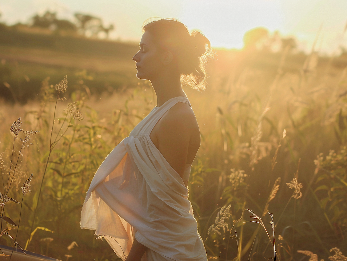 Imatge que representa el Dharma Ioga, la connexió amb el diví