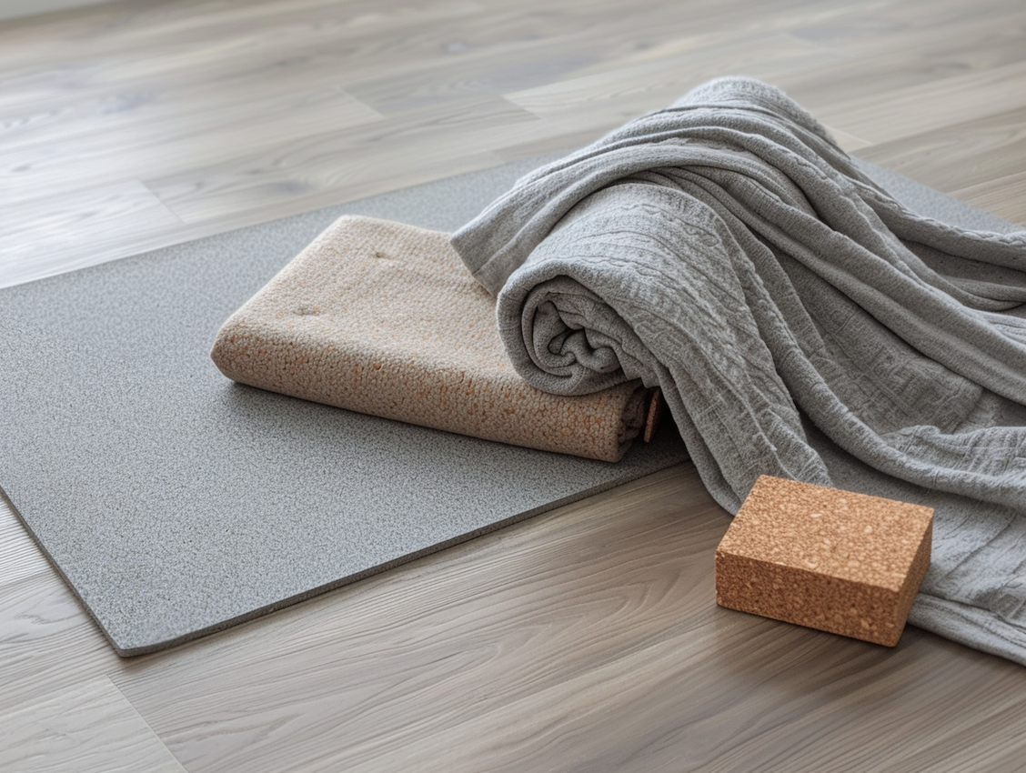 Accessoris de ioga, estoreta, blocs i manta